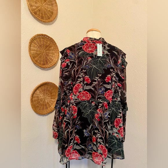 Anthropologie Plus Elena Ruffle Blouse - Picture 8 of 12